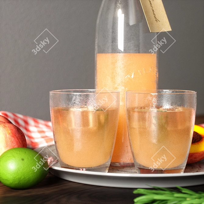 Refreshing Lemonade Set 3D model image 6