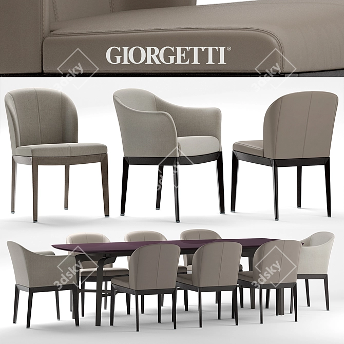 Giorgetti Table Set: Sleek Elegance 3D model image 1