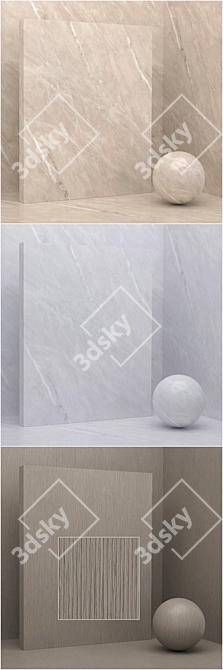 Seamless Stone Plaster Set 3D model image 3