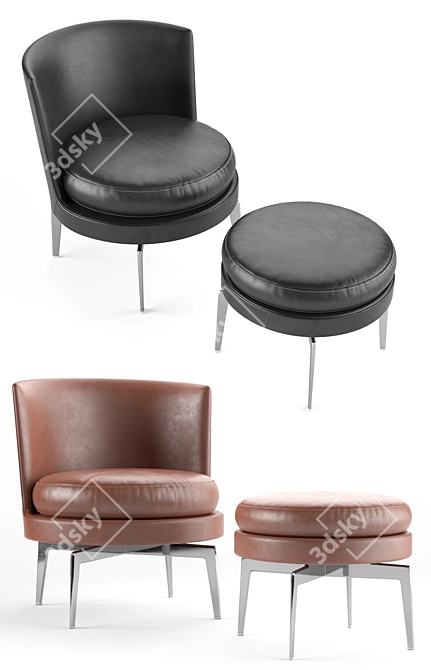 Cozy Comfort Chair 3D model image 2