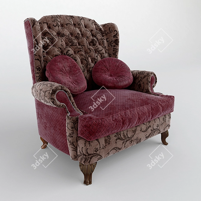 Provasi Bergere HP Italian Armchair 3D model image 1