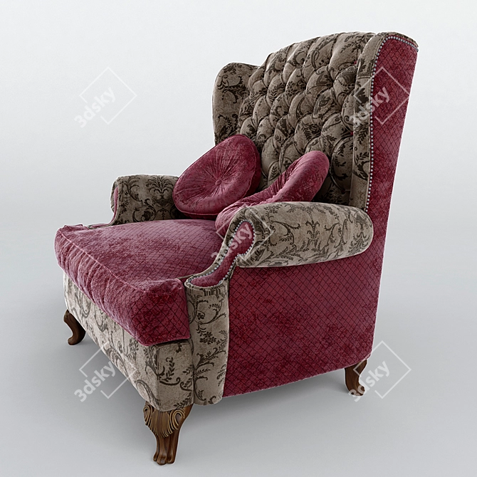 Provasi Bergere HP Italian Armchair 3D model image 2