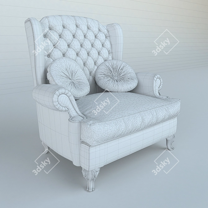 Provasi Bergere HP Italian Armchair 3D model image 3