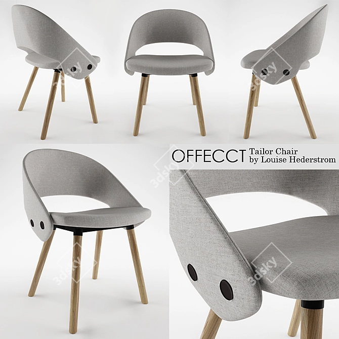 Tailor Chair: Modern Design with Versatile Fabrics 3D model image 1