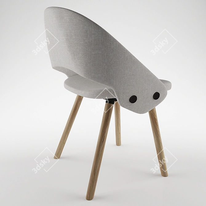 Tailor Chair: Modern Design with Versatile Fabrics 3D model image 2