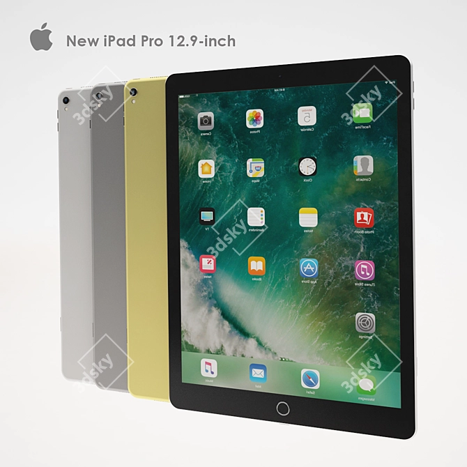 Apple iPad Pro 12.9 3D model image 2