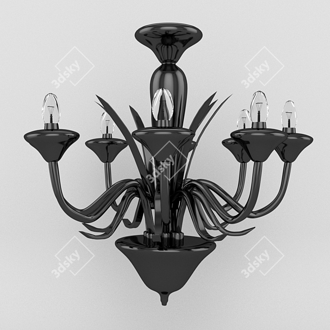 Elegant Pendant Chandelier 3D model image 1