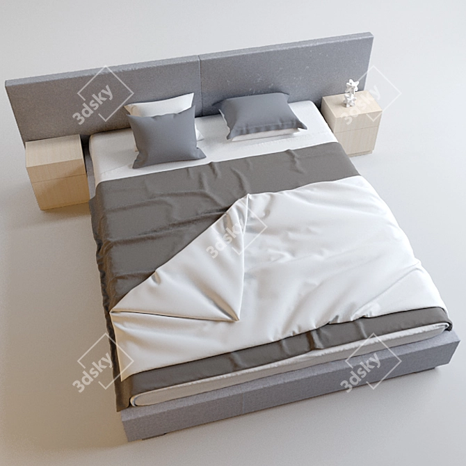 Cozy Dream Fitted Bed 3D model image 1