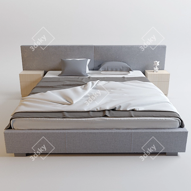 Cozy Dream Fitted Bed 3D model image 2