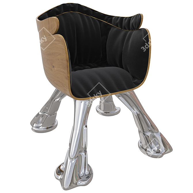 2018LT Armchair: Stylish and Comfortable 3D model image 1
