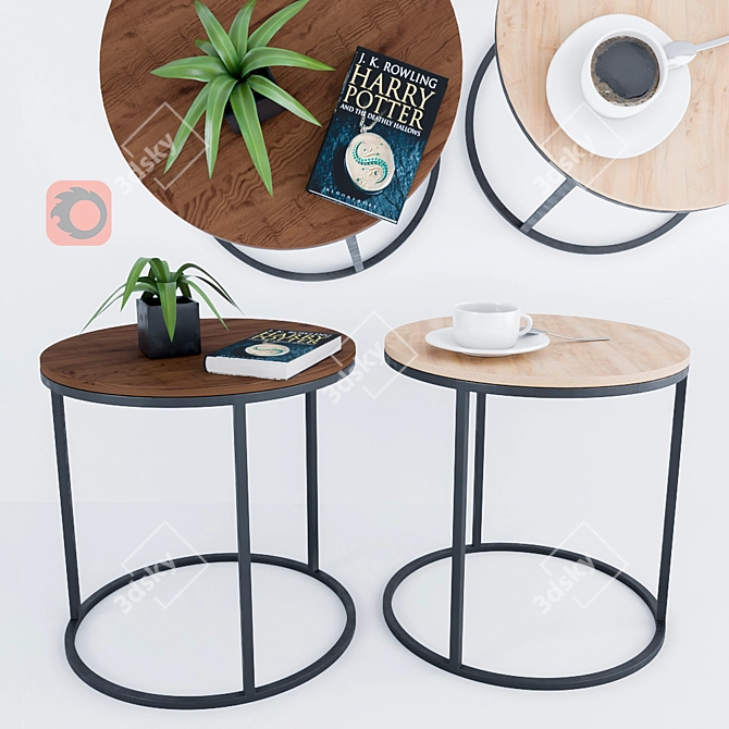 Oslo Round Coffee Table 3D model image 1