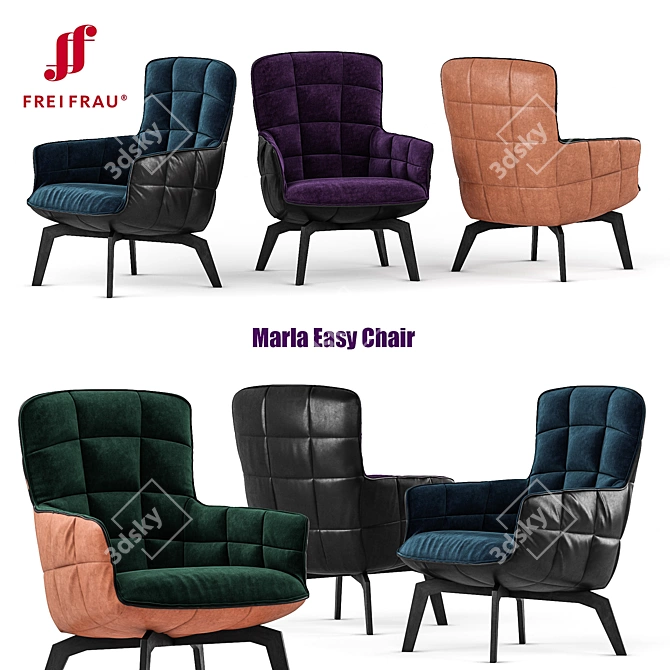 Elegant Freifrau Marla Chair 3D model image 1