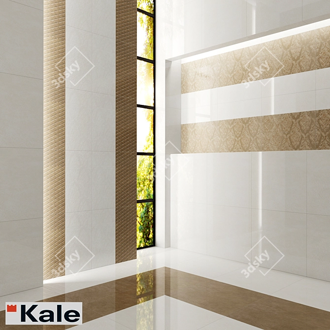 Leder: Sophisticated Porcelain Wall and Floor Tiles 3D model image 1