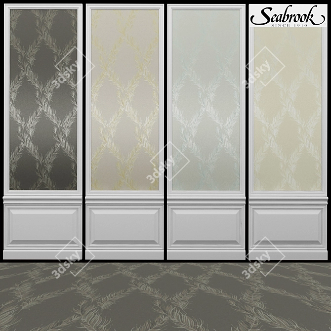 Gatsby Seabrook Wallpaper - Acrylic Coated Nonwoven, Screen Printed 3D model image 1