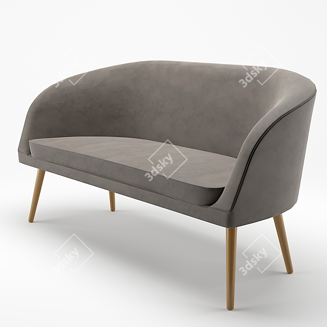 Contemporary Corona Couch: Stylish and Versatile 3D model image 2