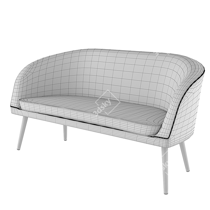 Contemporary Corona Couch: Stylish and Versatile 3D model image 3