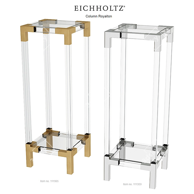 EICHHOLTZ Column Royalton - Modern Acrylic Coffee Table 3D model image 1