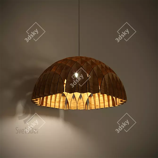 Ethnic-inspired Grid Chandelier 3D model image 3