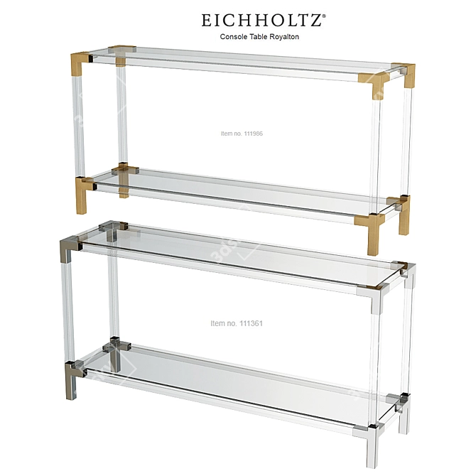 EICHHOLTZ Royalton Console Table 3D model image 1