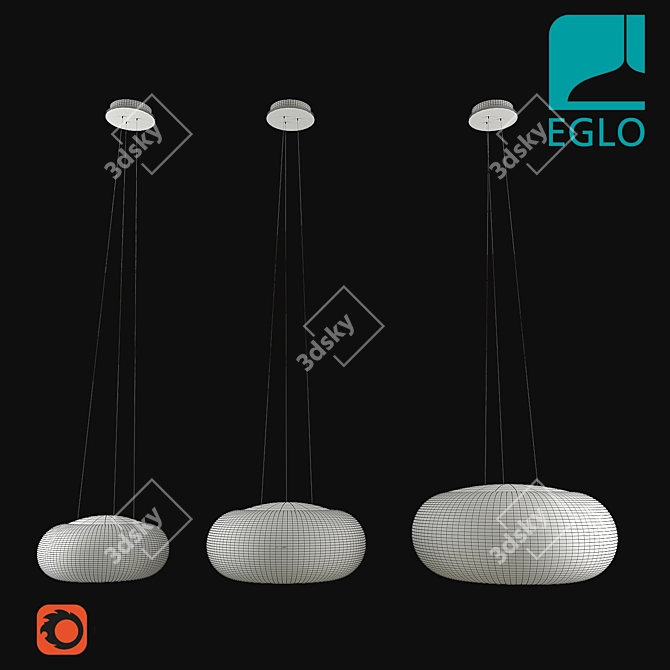 EGLO OPTICA Modern Pendant Light 3D model image 2