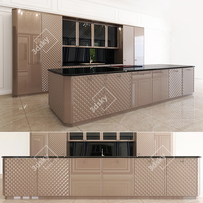 Modern Kitchen Set: Scic Bellagio 3D model image 1