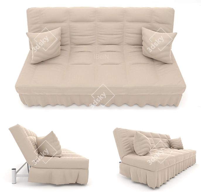  Convertible Sofa Bed - Stylish and Versatile 3D model image 1