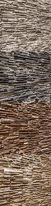 Modern Stone Walls Collection 3D model image 2