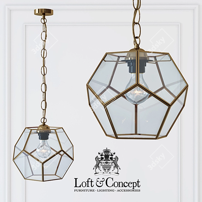 Eastern Star Pendant Light 3D model image 1