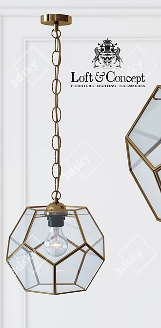 Eastern Star Pendant Light 3D model image 2