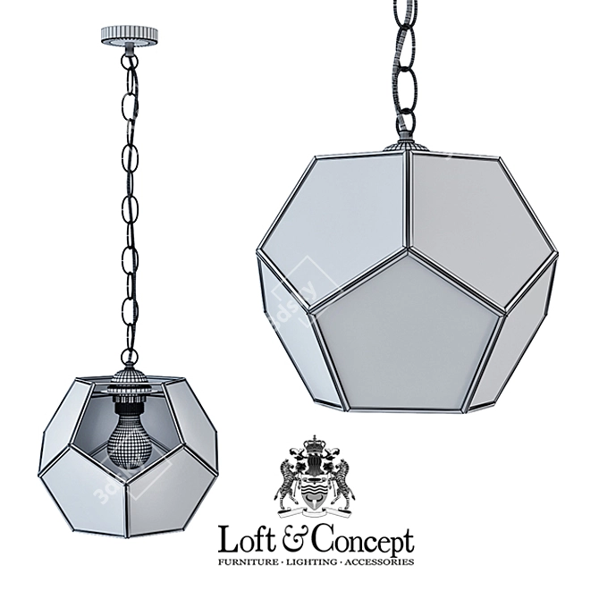 Eastern Star Pendant Light 3D model image 3