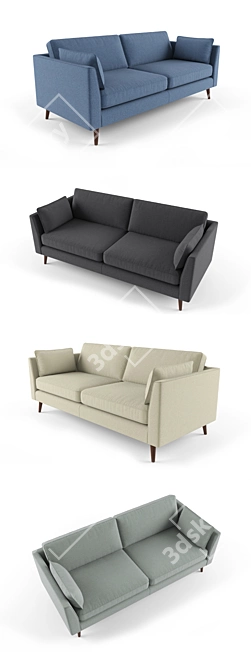 Comfy Cameron Sofa - Modern Design 3D model image 2
