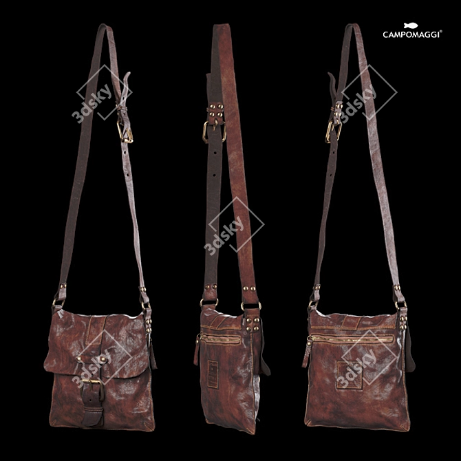 Vintage-inspired Campomaggi Lavata Bag 3D model image 1