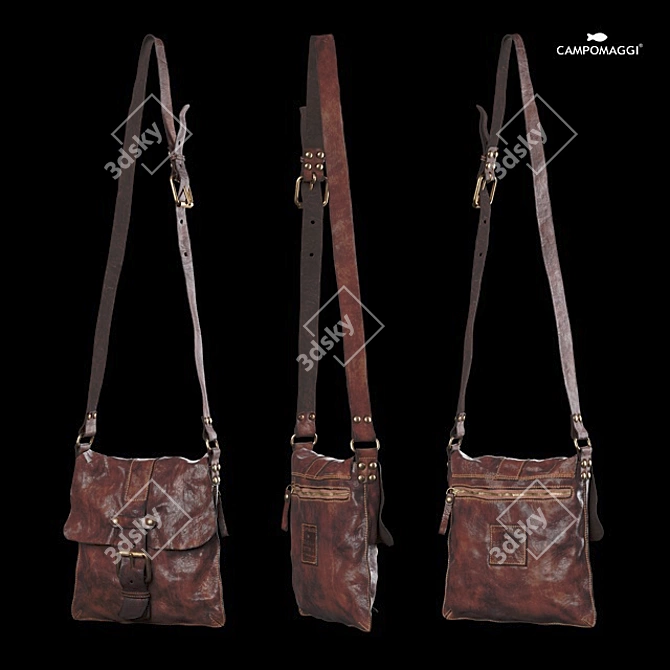 Vintage-inspired Campomaggi Lavata Bag 3D model image 5