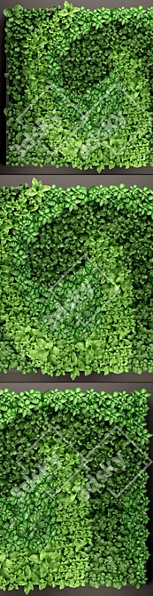 Green Wall Module: Vertical Garden Art 3D model image 2