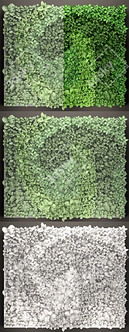 Green Wall Module: Vertical Garden Art 3D model image 3
