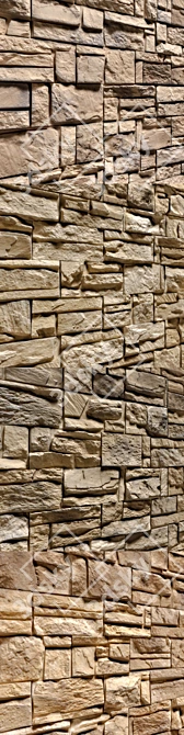 Modern Stone Walls Set 2 3D model image 2