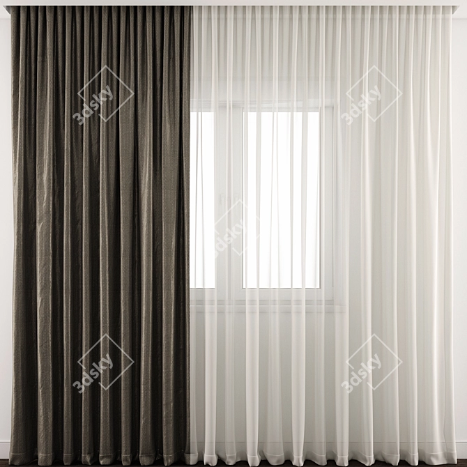 Exquisite Curtain Model - 3ds max & OBJ Archive 3D model image 2