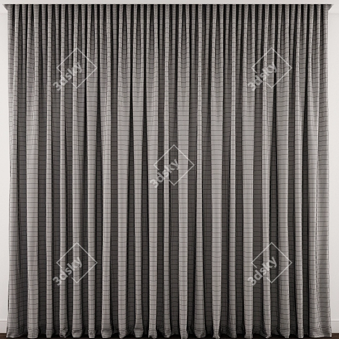 Exquisite Curtain Model - 3ds max & OBJ Archive 3D model image 1