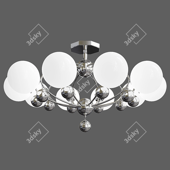 Elegant Crystal Bedroom Ceiling Lights 3D model image 1