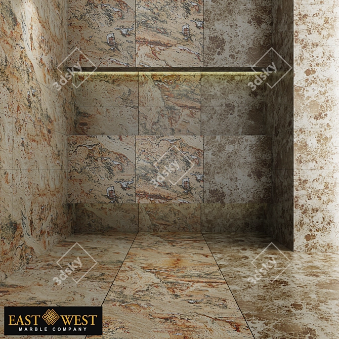 Title: East West Collection: 6 Natural and Luxe Rectified Marble Styles 3D model image 1