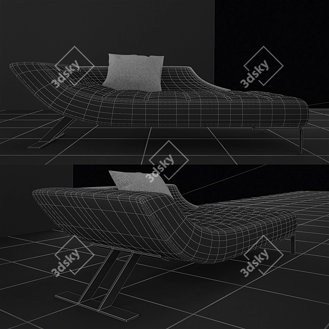 Versatile Viceversa Chaise: Ultimate Relaxation 3D model image 2