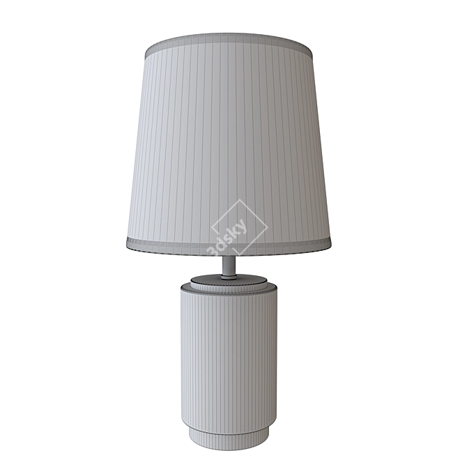 Stylish Small Pillar Table Lamp 3D model image 2