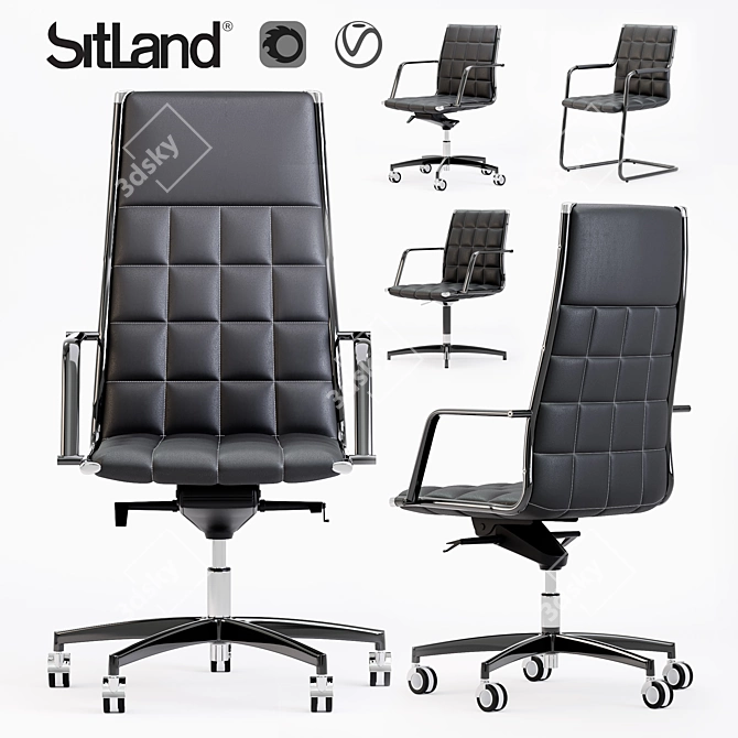 Elegant Vega S Chair - Manager's Choice 3D model image 1