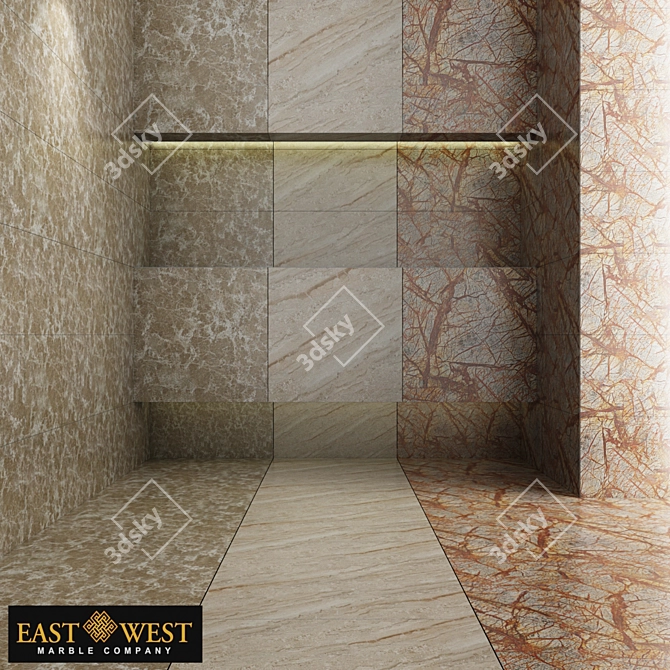 East West Marble Collection 3D model image 1