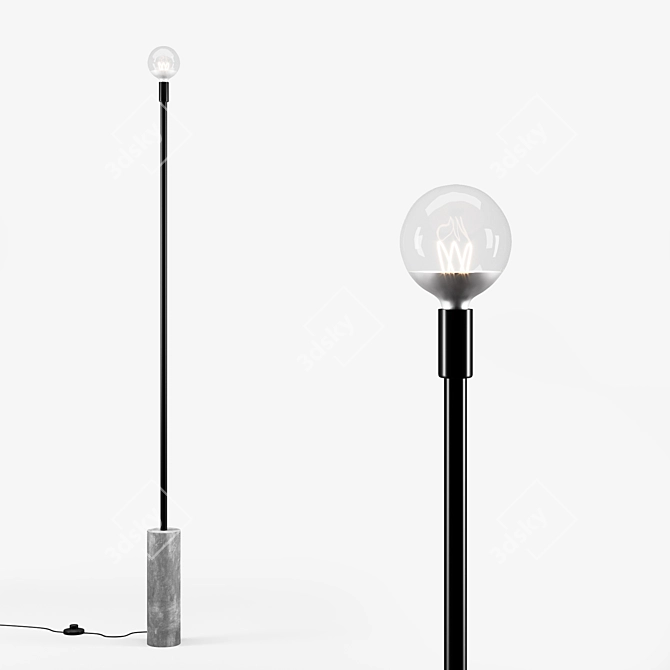 Sleek and Modern FL01 Floor Lamp 3D model image 1