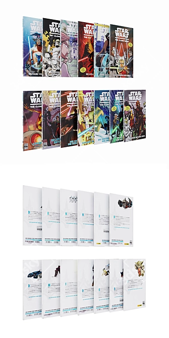 Galactic Adventures: Star Wars Comic Collection 3D model image 2