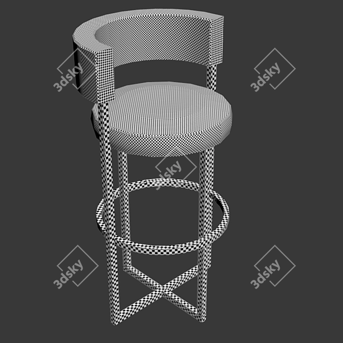 Elegant Porada Bar Stool 3D model image 3
