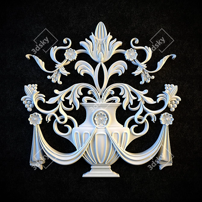 Classic Gypsum Decor 3D model image 1