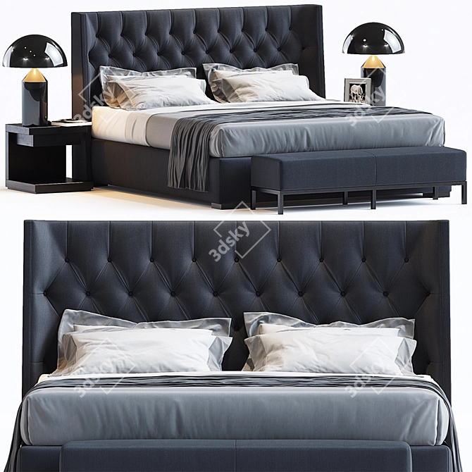 Luxury Bedding Set: Turman 3D model image 1