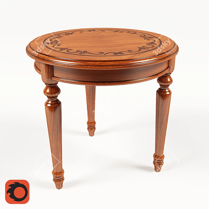 Elegant Tea Table with Chic Design 3D model image 1